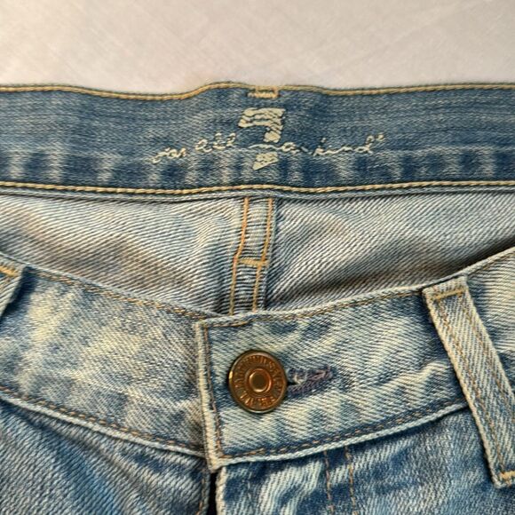 Seven for all Mankind denim straight leg bootcut medium wash jeans 31 - Picture 4 of 9